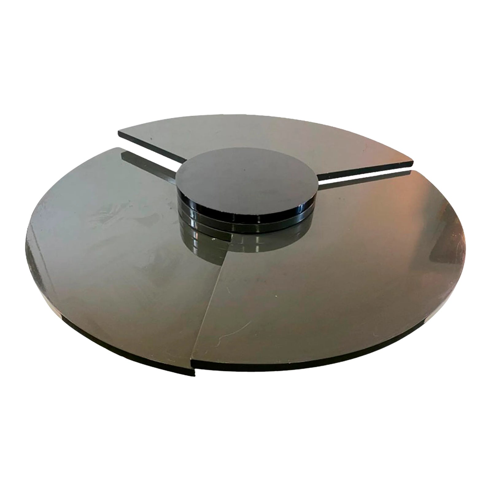 1970s Revolving Modern Lacquered Coffee Table | Chairish