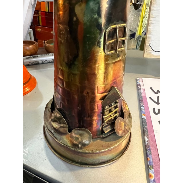 Metal Vintage Metal Lighthouse Sculpture For Sale - Image 7 of 7
