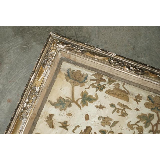 17th century charles ii english stumpwork needlework picture c.1650. a wonderfully atmospheric and increasingly rare...