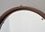 Vintage Italian Round Inset Mirror in Walnut Frame For Sale - Image 4 of 11
