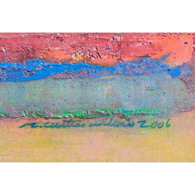 R. Curtiss Williams Abstract" #007" Pastel Toned Acrylic on Canvas 2006 For Sale In Monterey, CA - Image 6 of 8