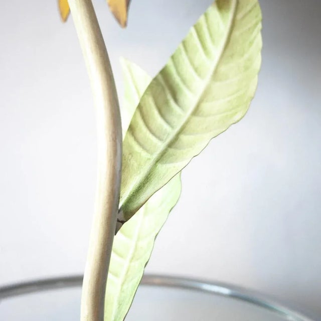 Mid-Century Italian Metal Painted Sunflower Table Lamp, 1970s For Sale - Image 10 of 12