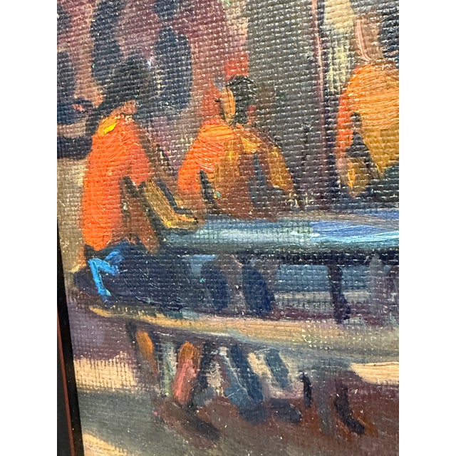 William Daniel Pfahl Pittsburgh Zoo Outdoor Cafe Oil on Canvas, Circa 2008 For Sale - Image 10 of 12