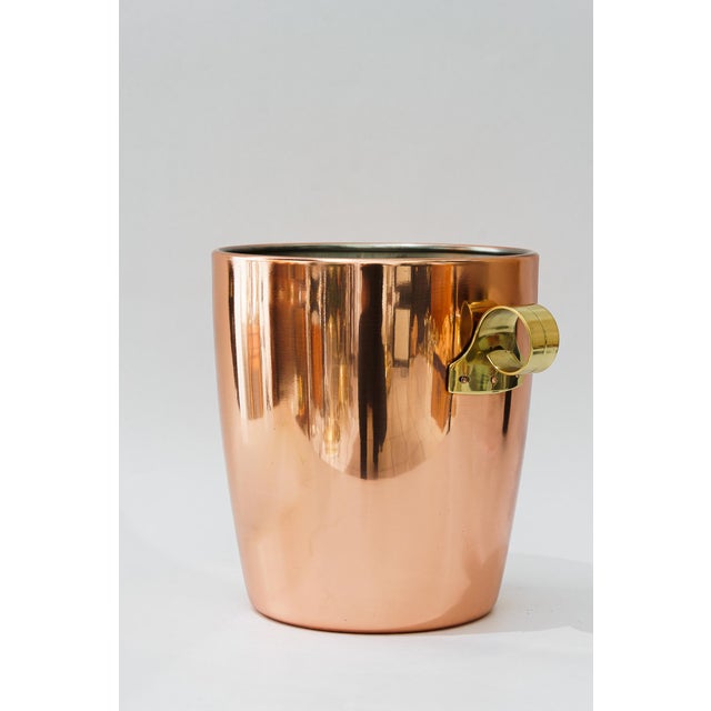 Metal Copper Wine Cooler with Brass Handles, Schwitzerland, 1920s For Sale - Image 7 of 15