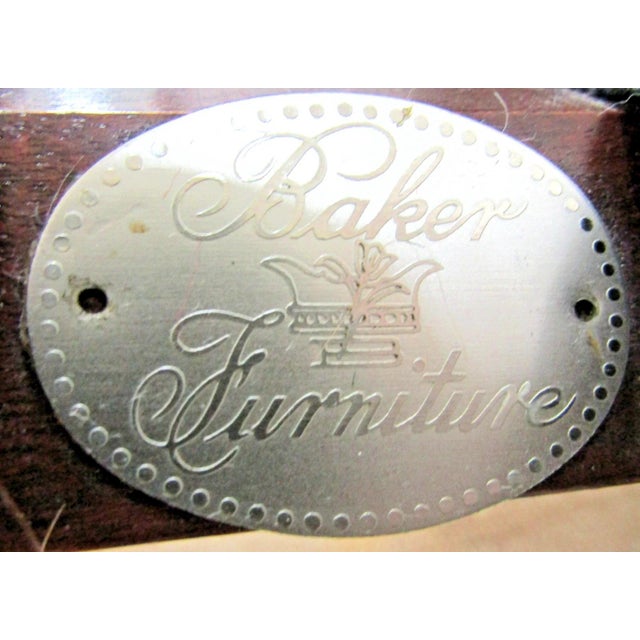 1920s Antique Pierced Mahogany Baker Furniture Butler Tray and Folding Stand For Sale - Image 17 of 18