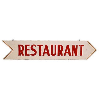 Vintage Restaurant Sign For Sale