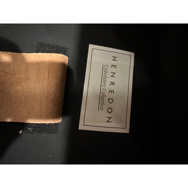 Henredon Leather Chair and Ottoman | Chairish