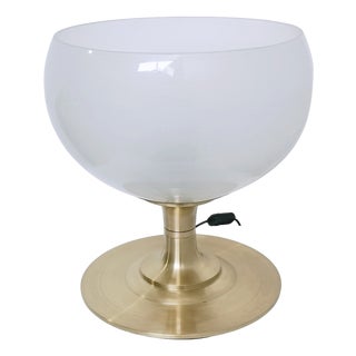 Large Vintage Bowl Lamp, 1970s For Sale