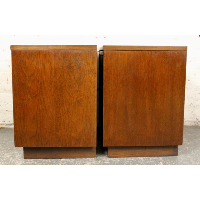 Wood Brutalist Mid-Century Nightstands From Lane Furniture's "Pueblo" Series, Attributed For Sale - Image 7 of 14