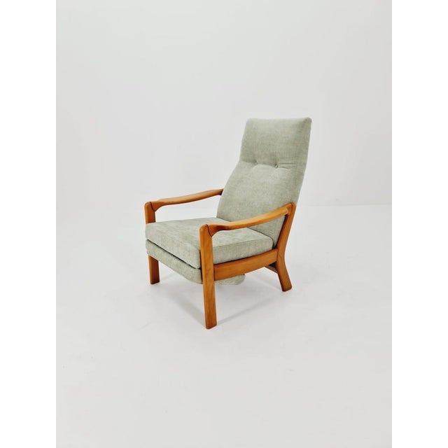 Wood German Lounge Chair With Foot Rest, 1950s For Sale - Image 7 of 10