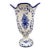 Vintage Mikasa Rock Blue Swirl 12" Glass Vase For Sale