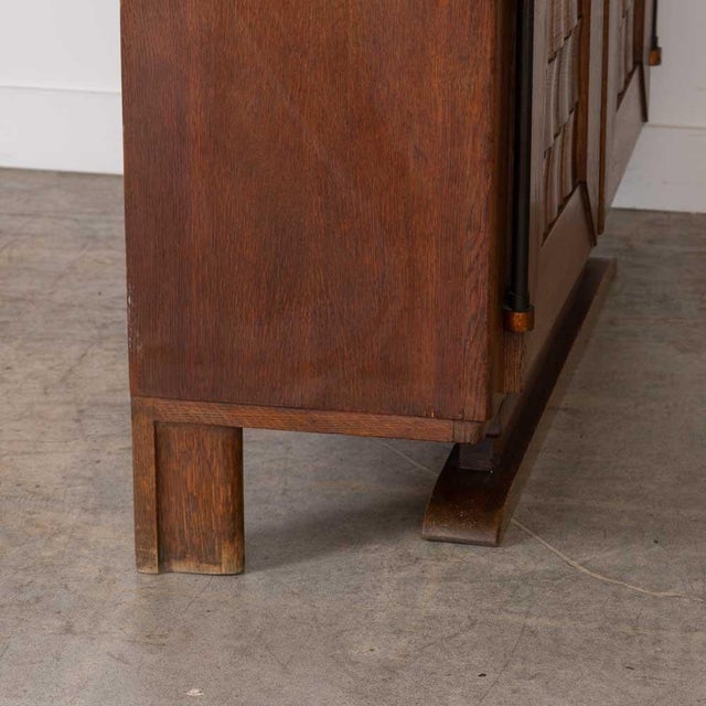 1940s French Woven Wood Bar Cabinet For Sale - Image 14 of 14