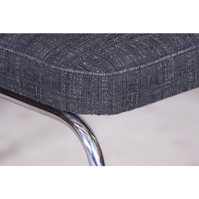 Gray Small Bauhaus Chair in Chrome, Czechia, 1940s For Sale - Image 8 of 9
