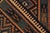 Tribal Handwoven Vintage Turkish Kilim Runner in Gold-Orange, Blue Geometric Pattern For Sale - Image 3 of 5