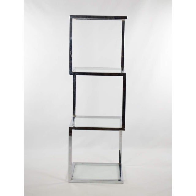 1960s Mid Century Modern Stacked Chrome Cubes Etagere Chairish