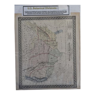 Antique o.w. Gray's 1870s u.s. Botanical Divisions Map (16" X 19") For Sale