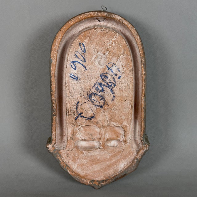 Ceramic Holy Water Stoup Madonna and Child in Terracotta from Ignoto For Sale - Image 7 of 11