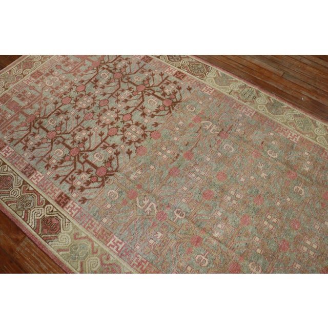 Pomegranate Khotan Rug, 5'1'' X 10'4'' For Sale In New York - Image 6 of 9