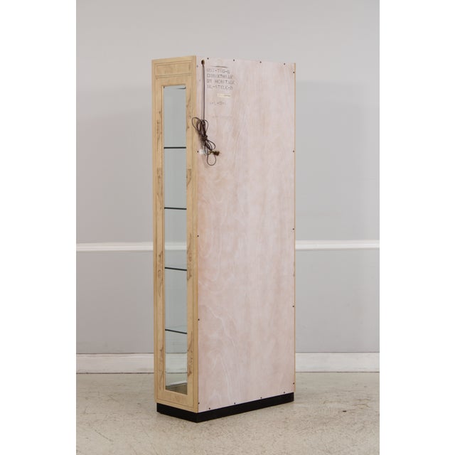 Burl Ash Campaign Curio Cabinet by Drexel Heritage For Sale - Image 14 of 16