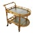1960’s Mid-Century Modern Rattan & Glass Bar Cart For Sale