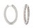 Modern 12.08 Carats Diamond Hoop Earrings, 18k White Gold, Pair For Sale - Image 3 of 4