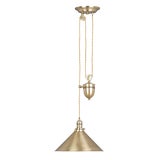 Image of Provence Rise & Fall Pendant Aged Brass For Sale