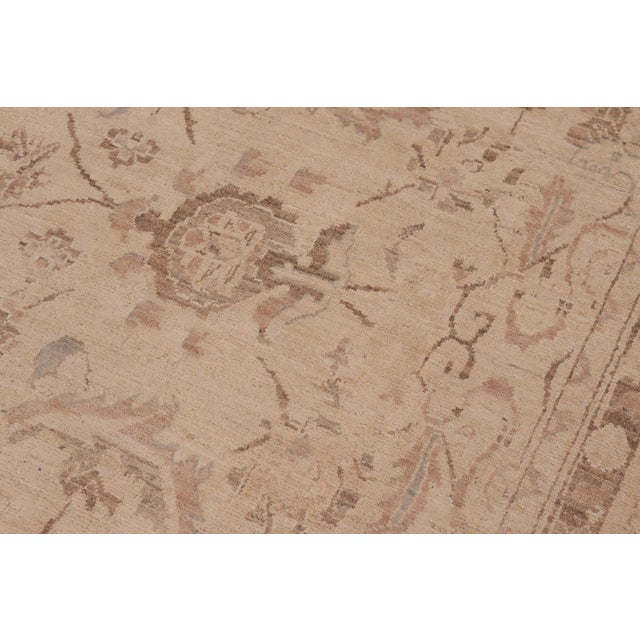 1990s Bohemien Ziegler Beige Tan Hand-Knotted Wool Rug - 9'3'' X 11'6'' For Sale - Image 5 of 8