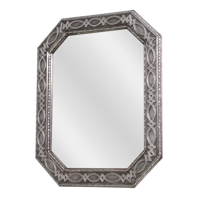 Friedman Brothers #7261 Silver Decorated Beveled Mirror For Sale