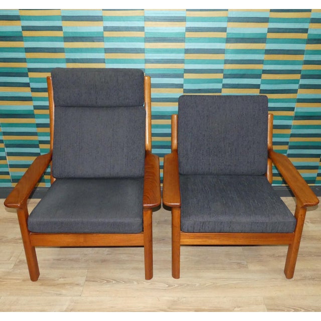 High-Back Armchair in Teak by Juul Kristensen for Glostrup, Denmark, 1960s For Sale - Image 10 of 11