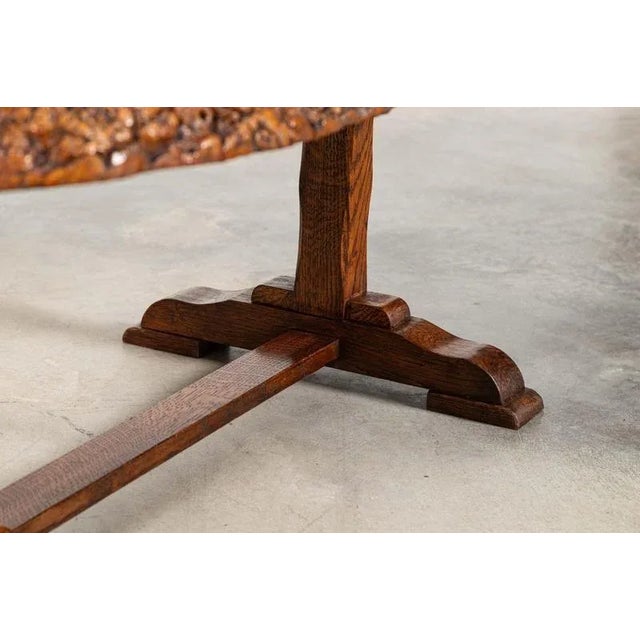 English Burr Walnut & Oak Coffee Table, 1900s For Sale - Image 15 of 16