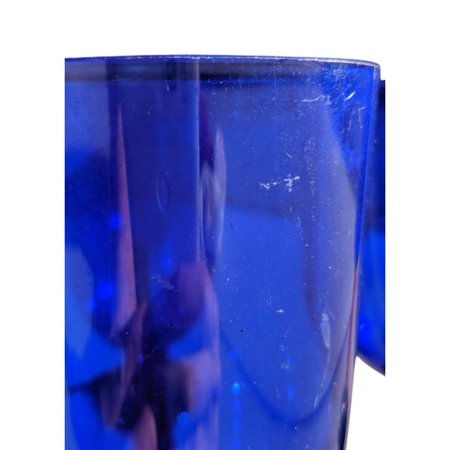 Blue Vintage Color Blocked Acrylic Party Glasses by Precisioncraft- Set of 8 For Sale - Image 8 of 12