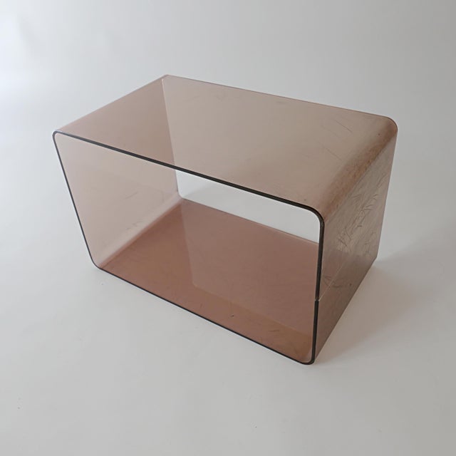Vintage Acrylic Glass Side Table by Michel Dumas, 1970s For Sale - Image 17 of 18