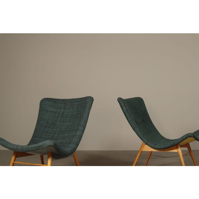 Lounge Chairs by Miroslav Navrátil for Český Nábytek, Former Czechoslovakia, 1950s, Set of 2 For Sale - Image 15 of 16