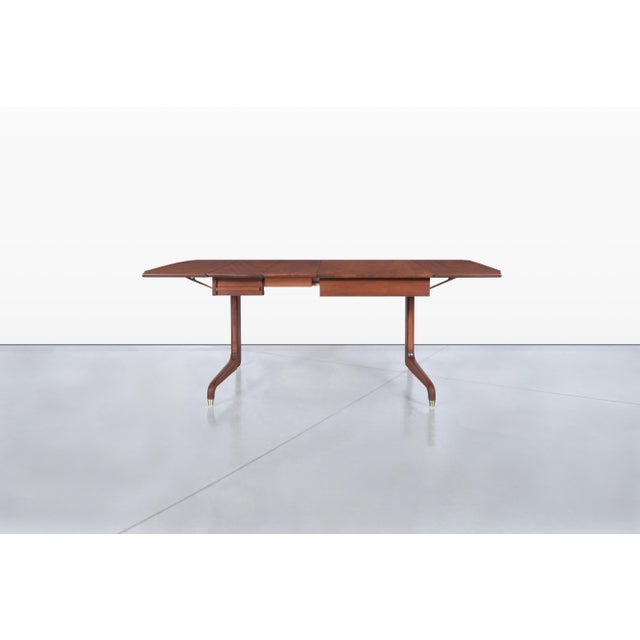 1950s Mid-Century Drop-Leaf Extension Dining Table by Extensole Corporation For Sale In Los Angeles - Image 6 of 15