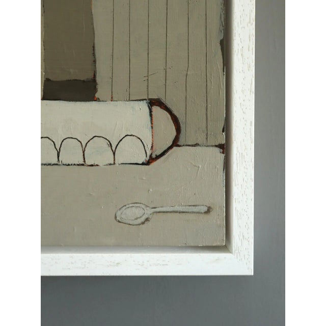 2025 Contemporary 'Sunny Cup' Minimalist Naive Style Still Life Acrylic Painting by British Artist Annemarie Derrick, Framed For Sale - Image 9 of 12