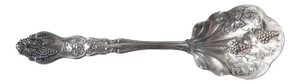 Vintage Silverplate Sugar Spoon Grapes Pattern