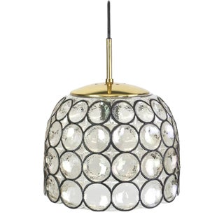 Iron and Clear Glass Pendant Lights by Limburg, Germany, 1960s For Sale
