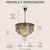 This odeon round crystal chandelier is an elegant pendant light with a contemporary look that will add mid-century modern...