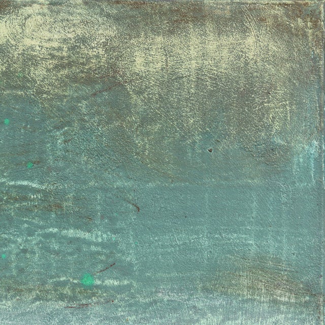 Contemporary Awh 339 - Abstract Minimalist Textured Layered Colorfield Oil Painting on Canvas Original Artwork by Bernhard Zimmer For Sale - Image 3 of 7