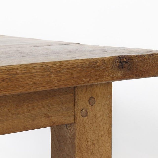 Brown Mid-Century Rustic Brutalist Oak Dining Table, 1960s For Sale - Image 8 of 12