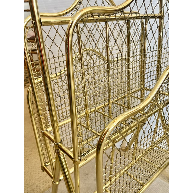 Neoclassical Brass Magazine Rack French, Maison Jansen, Rare C.1920s For Sale - Image 12 of 14