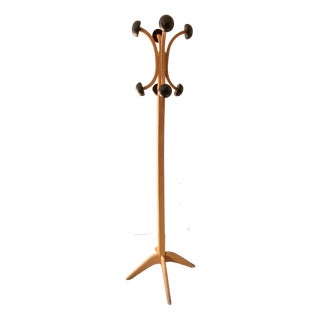 Vintage Stella Coat Rack in Beech, 1950s For Sale