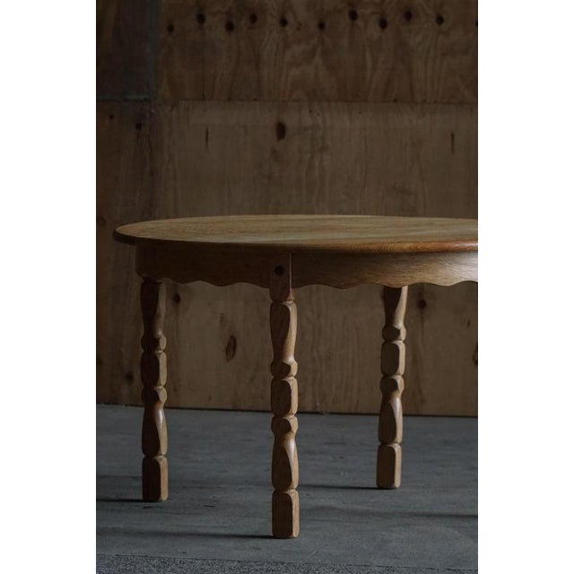 Mid-Century Danish Round Dining Table in Oak with Extensions, 1960s For Sale - Image 15 of 18