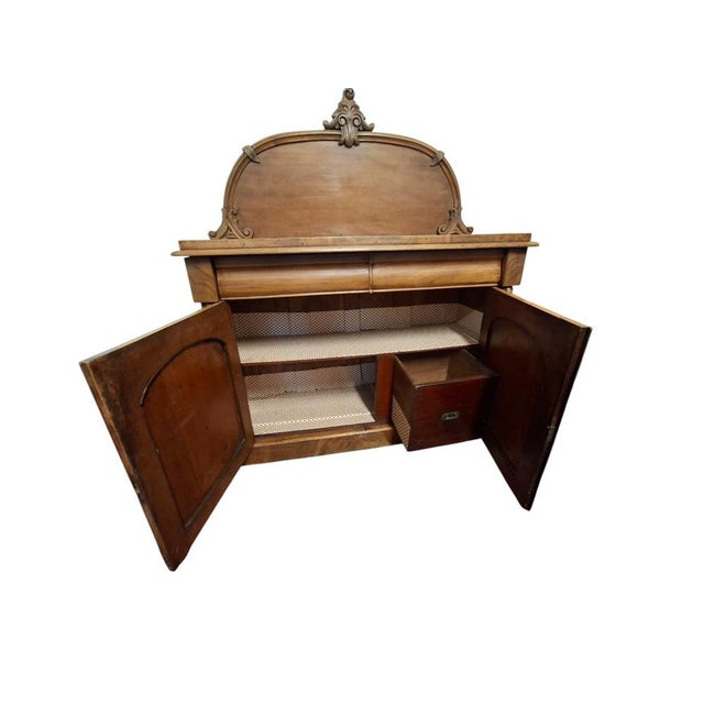 Wood English Sideboard in Mahogany with Shelf, 1800 For Sale - Image 7 of 18