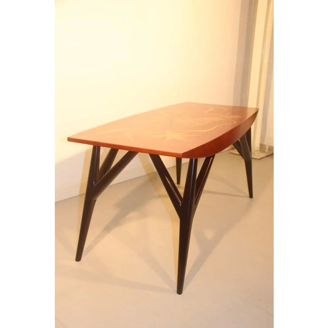Italian Coffee Table with Wooden Inlays by Luigi Scremin, 1950 For Sale - Image 13 of 18