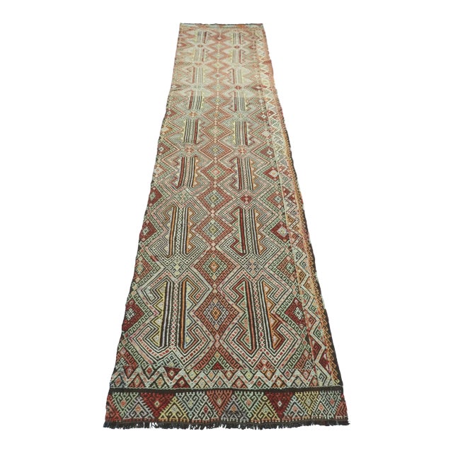 Antique Turkish Afion Kilim Runner For Sale