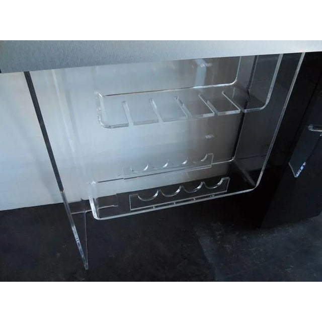 Modernist Lucite Bar Set of 3 in the Style of Charles Hollis Jones. u.s.a. 1960's For Sale - Image 4 of 9