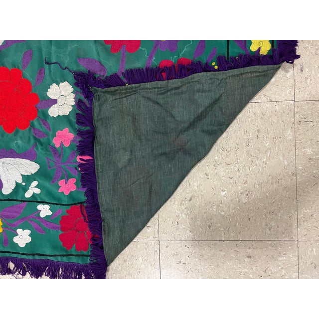 Late 20th Century Suzani Style Textile, Red, Yellow, Floral, Colorful For Sale In New York - Image 6 of 15