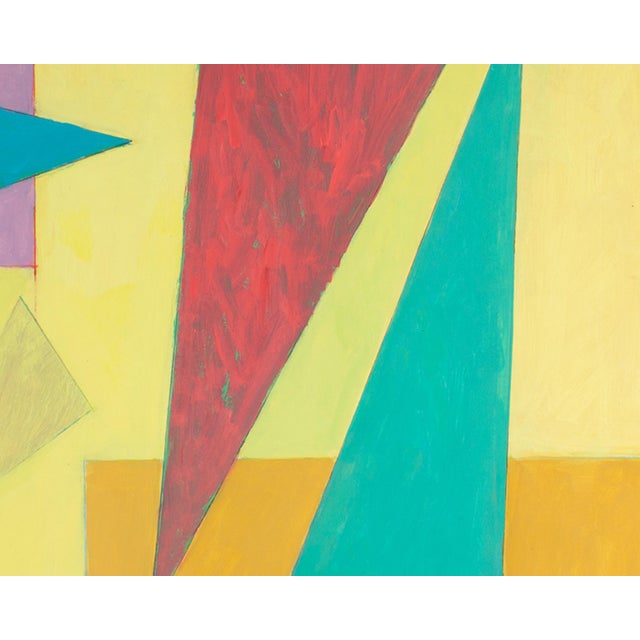 1982 Signed Acrylic on Paper Painting by Walter Stomps For Sale - Image 4 of 6