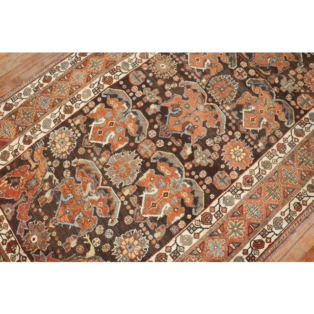 1930s Brown Tribal Persian Kurd Rug - 4'11" x 9'10" For Sale In New York - Image 6 of 18